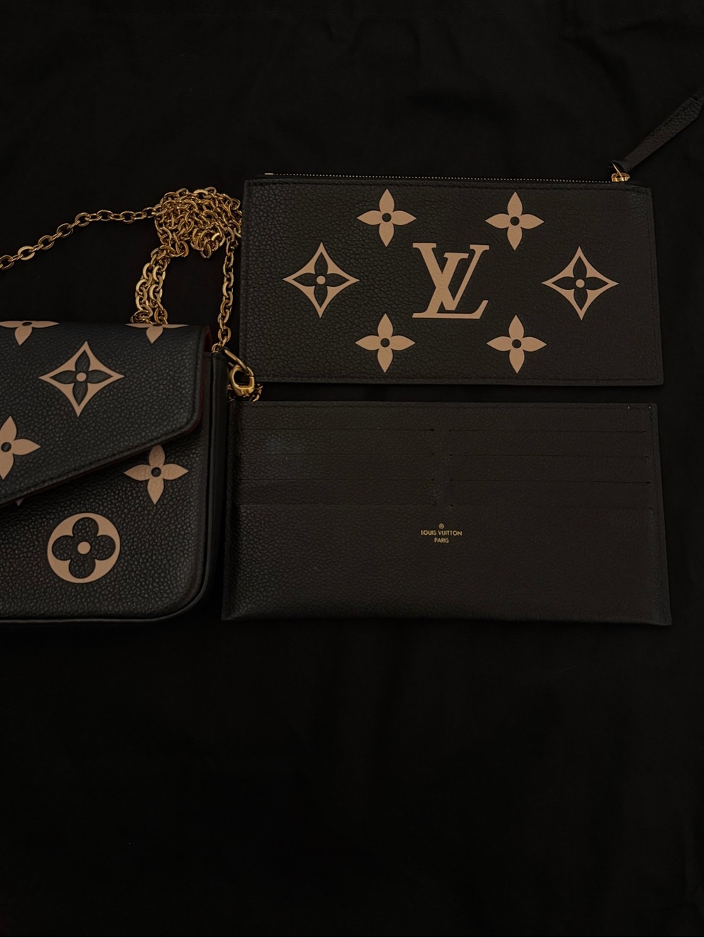 Louis Vuitton Black & Beige Monogram Envelope Crossbody - Picture 4 of 5